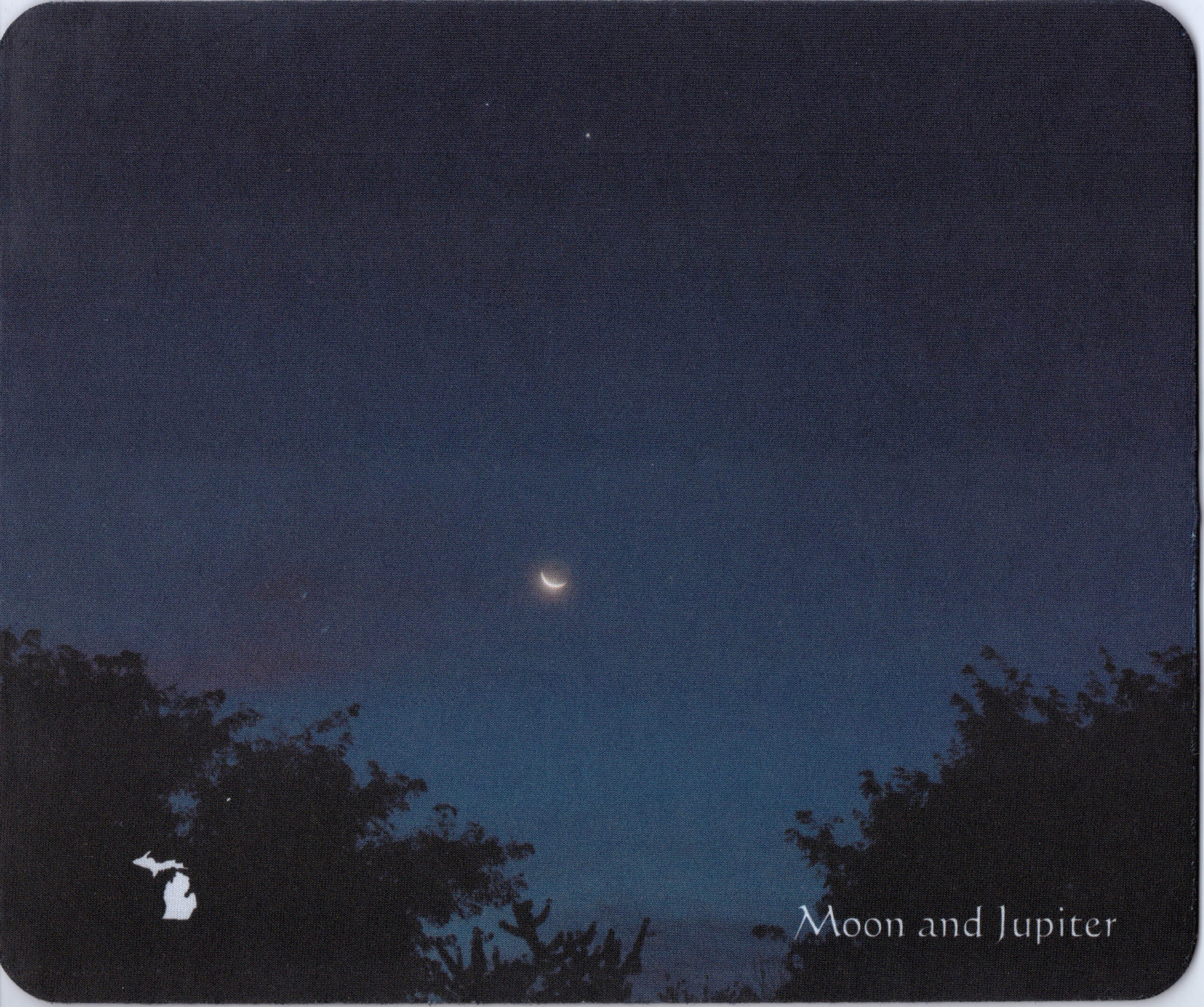 Moon and Jupiter Southeastern Michigan Mousepad